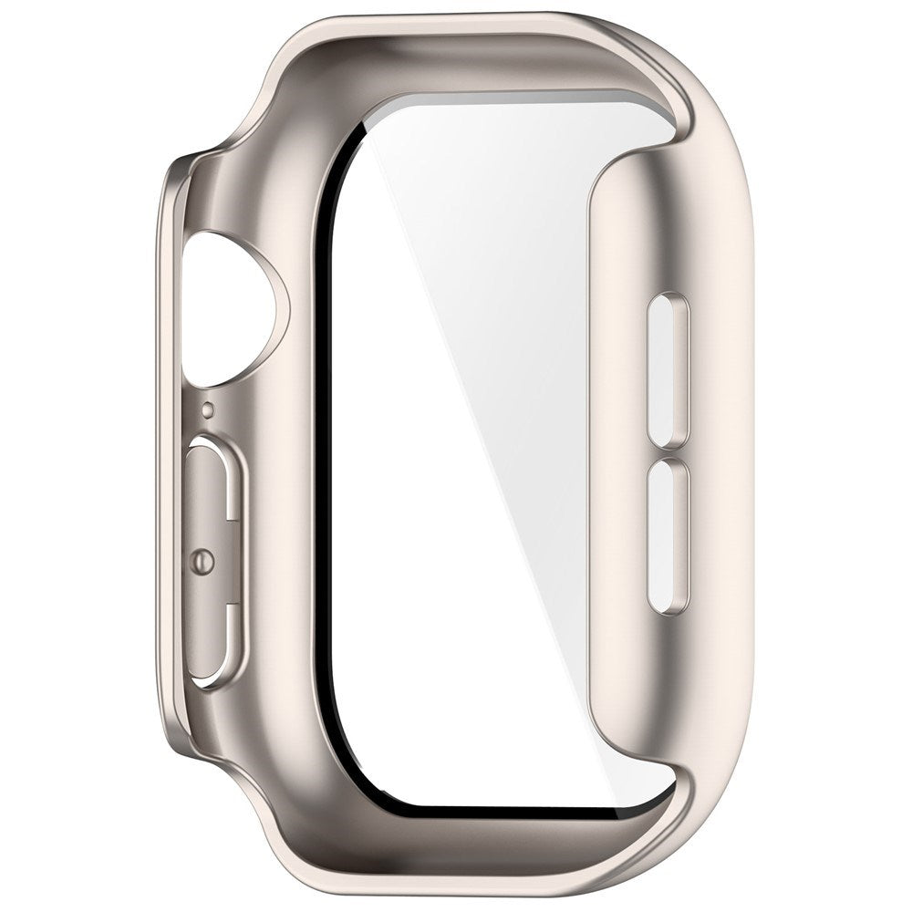 Apple Watch Series 12 (46mm) Hårt Plast Skal m. Inbyggt Skärmskyddsglas - Rose Gold