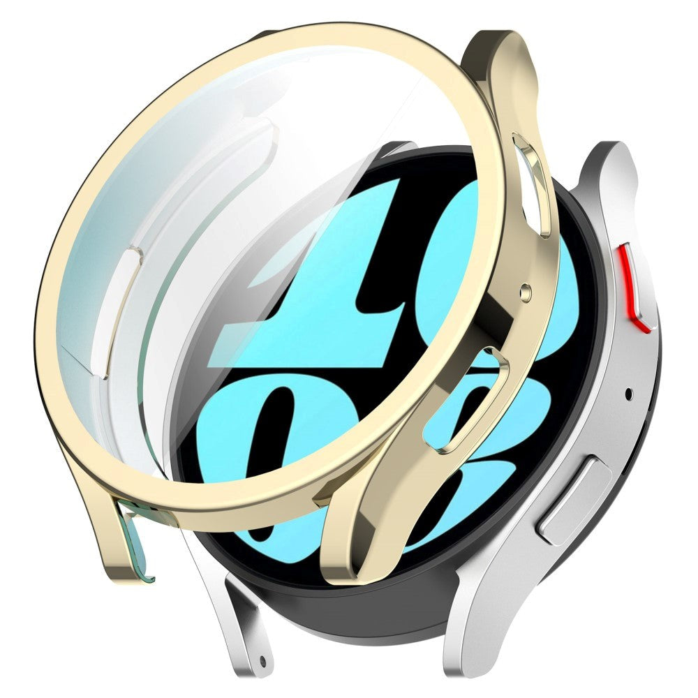 Samsung Galaxy Watch 6 (40mm) Plast Skal m. Inbyggt Skärmskydd - Guld