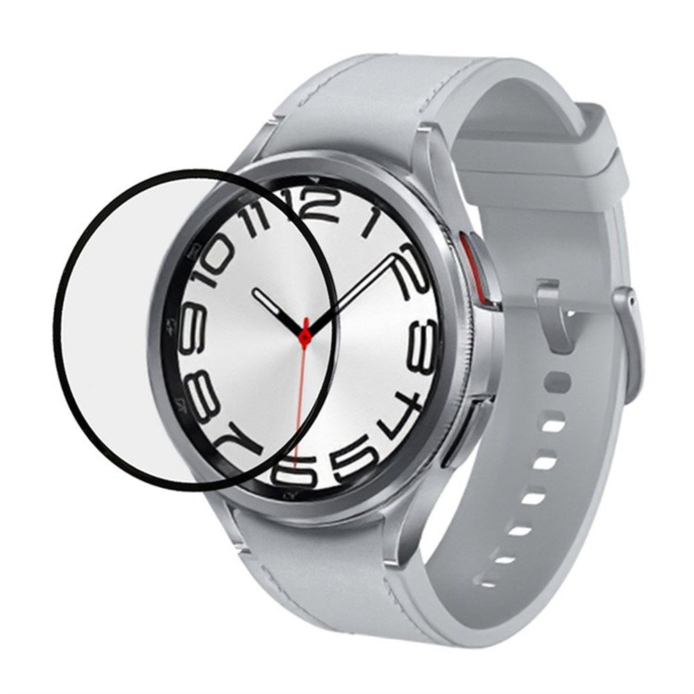 Samsung Galaxy Watch 8 Classic (46mm) Plastskärmskydd - Genomskinlig / Svart Kant