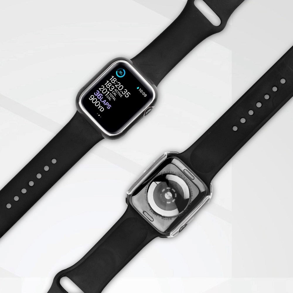 Apple Watch Ultra 3/2/1 (49mm) Skal i Hårdplast med Inbyggt Skärmskydd - Svart / Silver