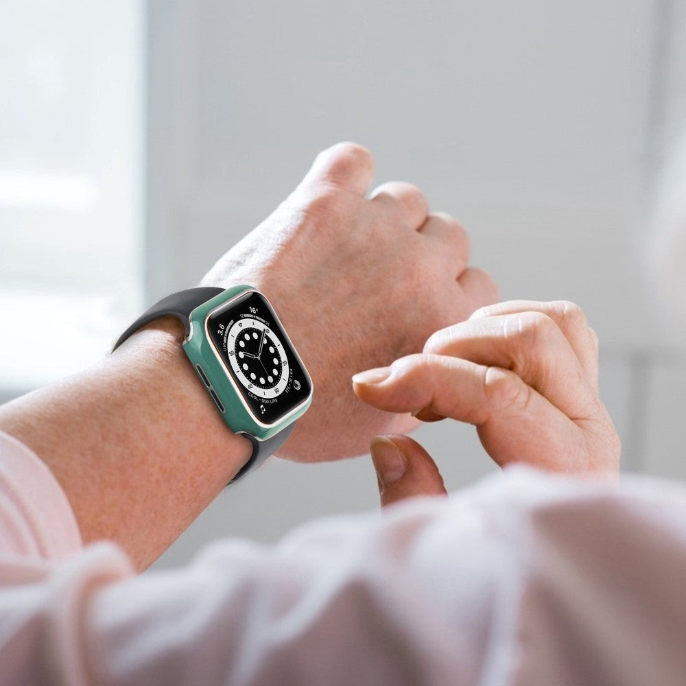 Apple Watch Ultra 4/3/2/1 (49mm) Skal i Hårdplast med Inbyggt Skärmskydd - Grön / Silver