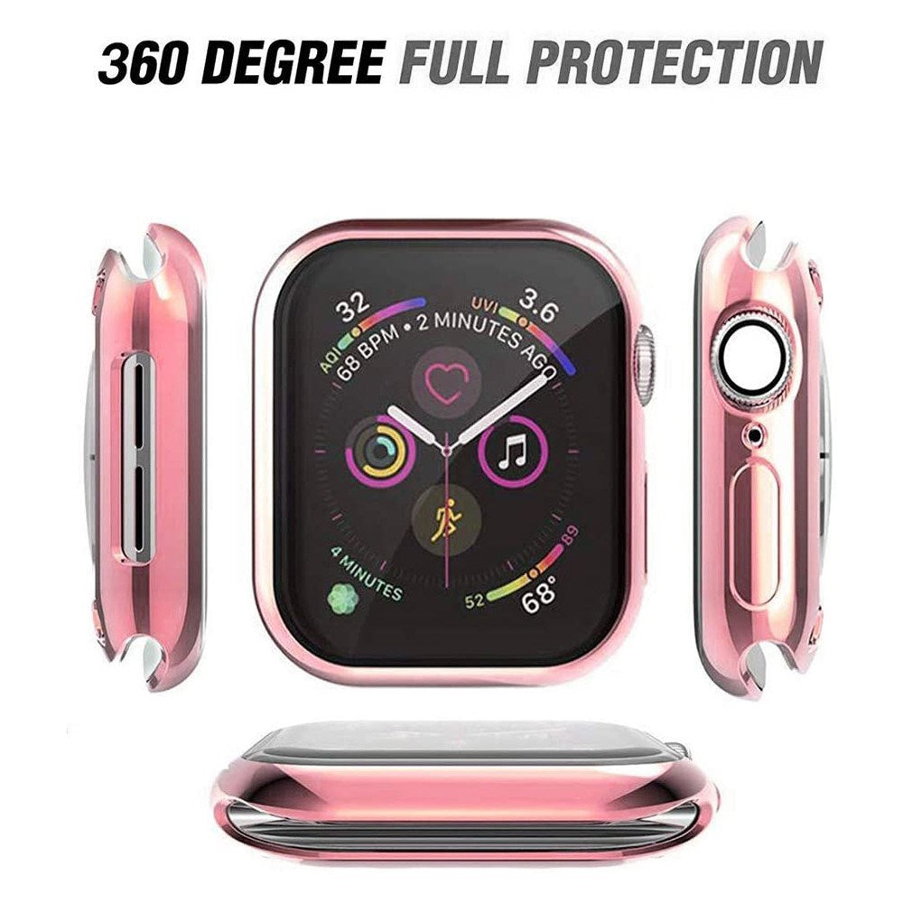 Apple Watch Ultra 3 / 2 / 1 (49mm) Flexibelt Plast Skal m. Skärmskydd - Rosa