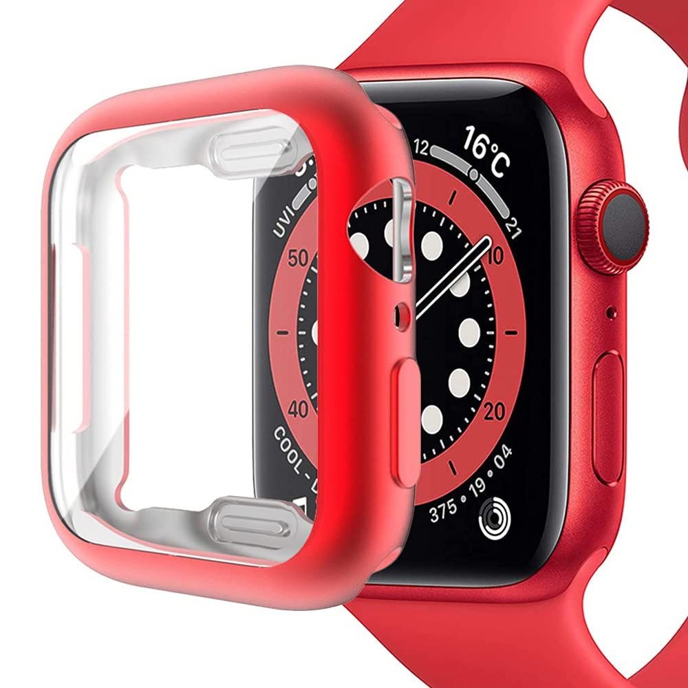Apple Watch Ultra 3 / 2 / 1 (49mm) Flexibelt Plast Skal m. Skärmskydd - Röd