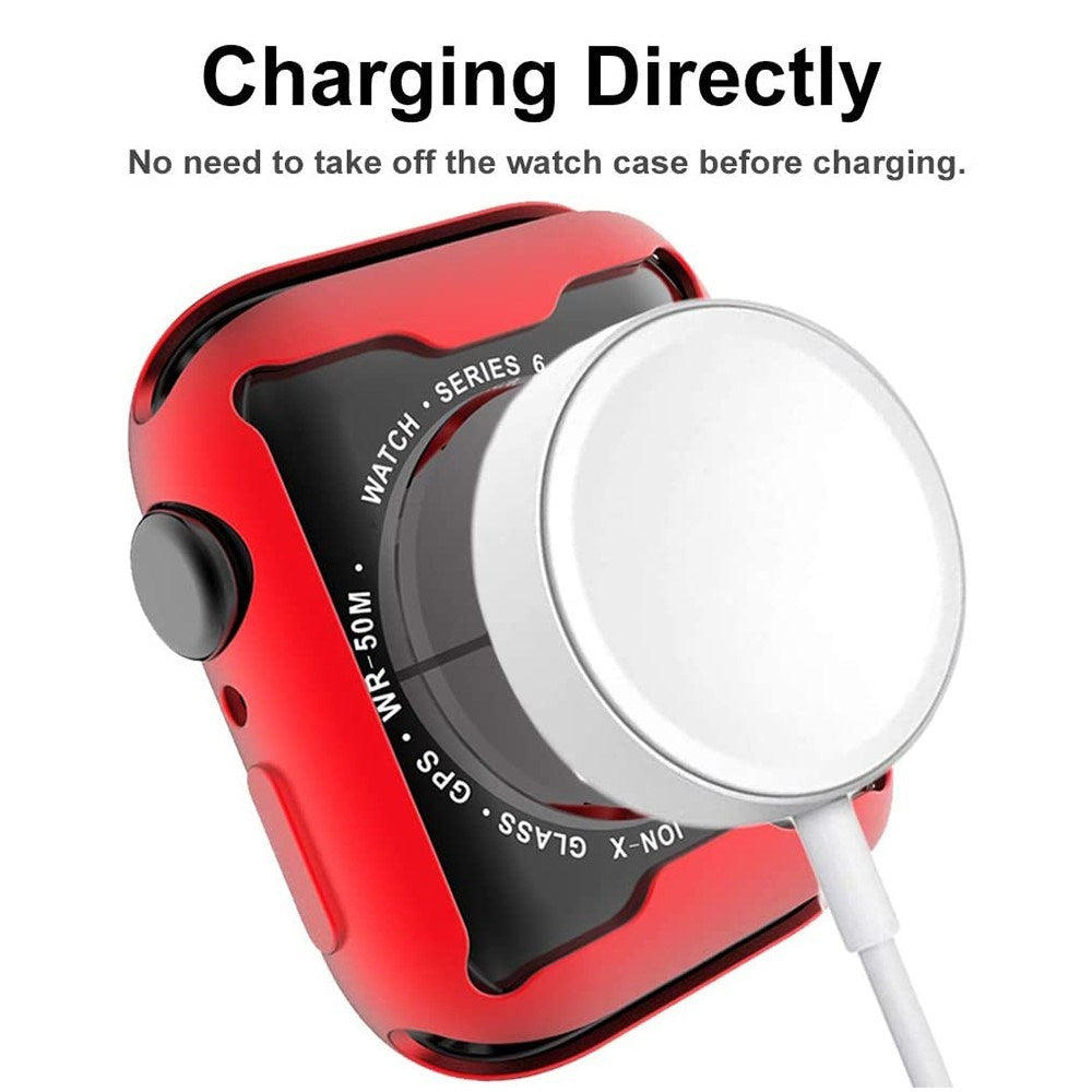 Apple Watch Ultra 3 / 2 / 1 (49mm) Flexibelt Plast Skal m. Skärmskydd - Röd