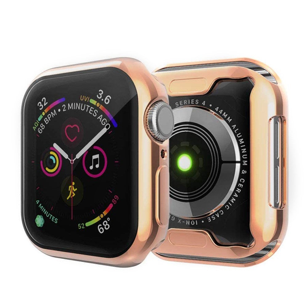 Apple Watch Ultra 3 / 2 / 1 (49mm) Flexibelt Plast Skal m. Skärmskydd - Rose Gold