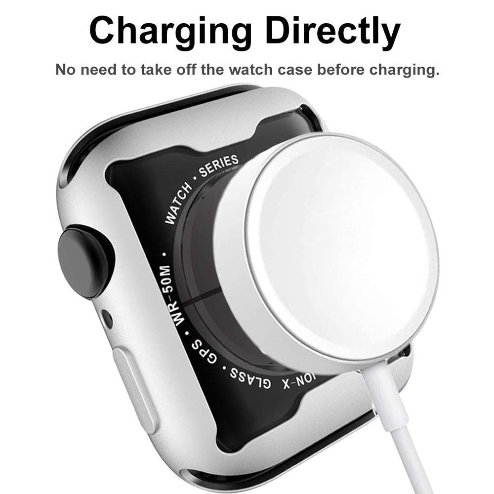 Apple Watch Ultra 3 / 2 / 1 (49mm) Flexibelt Plast Skal m. Skärmskydd - Silver