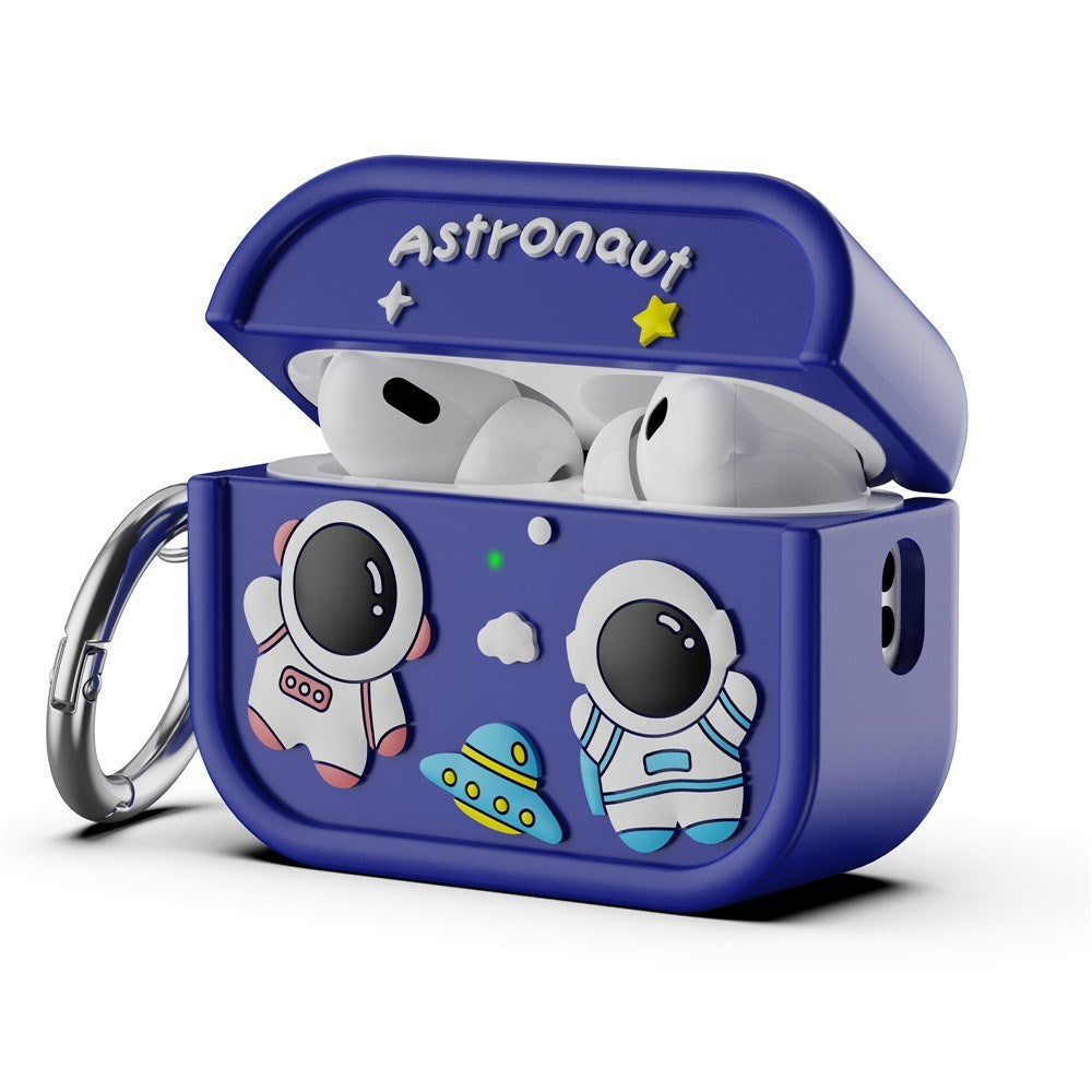 Apple AirPods Pro (2. Gen.) Silikon Skal m. Astronaut Design - Mörkblå