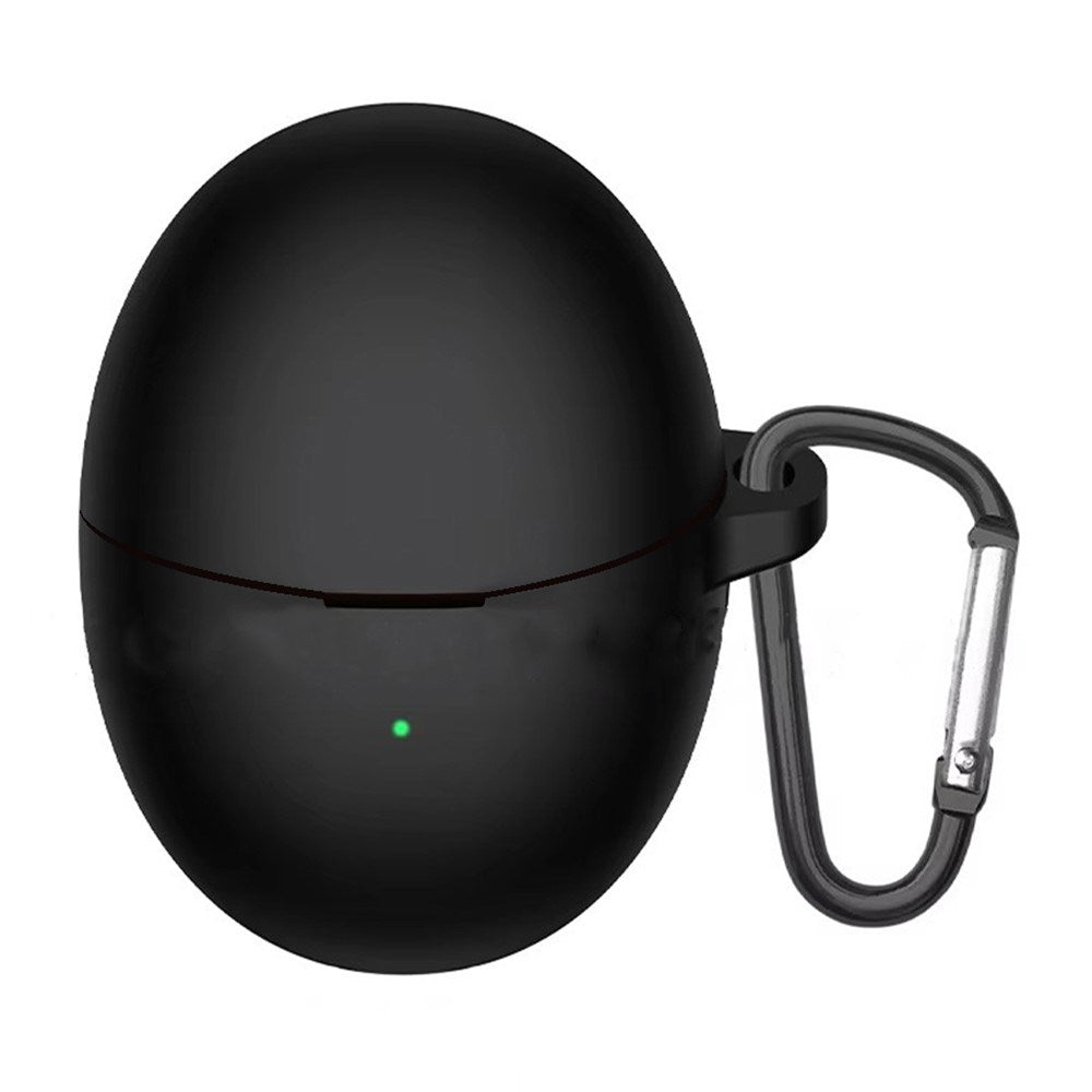 Huawei FreeBuds 6 Silikonfodral med Karbinhake – Svart