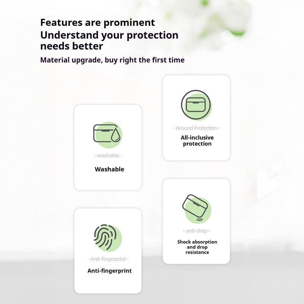 Apple AirPods Pro (3 Gen.) Silikonfodral med Karbinhake – Mörkblå