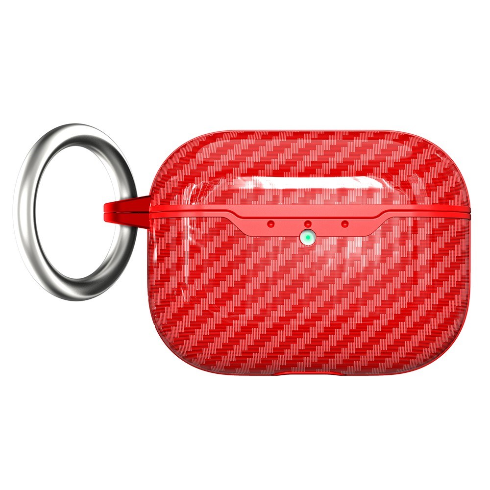 Apple AirPods Pro (3. gen.) Carbon Plast Skal - Röd