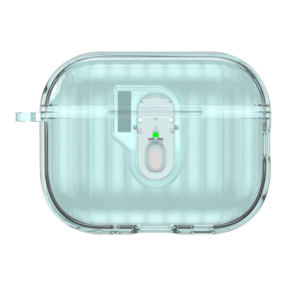 Apple AirPods Pro (3. gen.) Hybrid Plast Skal - Genomskinlig / Blå