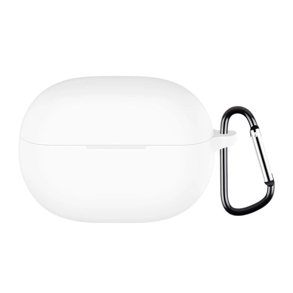 Huawei FreeBuds Pro 5 Silikonfodral med Karbinhake - Vit