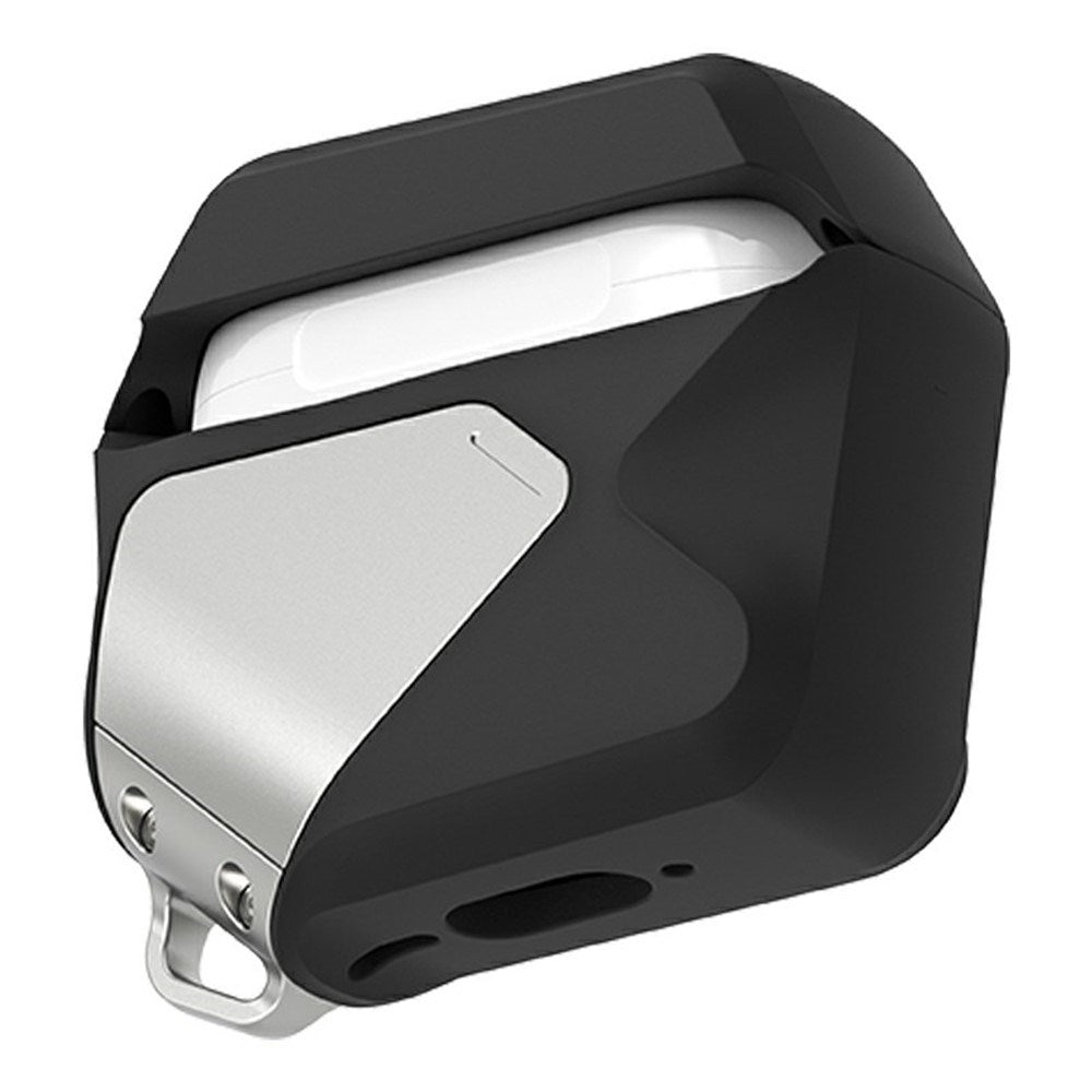 Apple AirPods (4. Gen.) AULUMU Geometrisk Plast Skal m. Rem - Svart