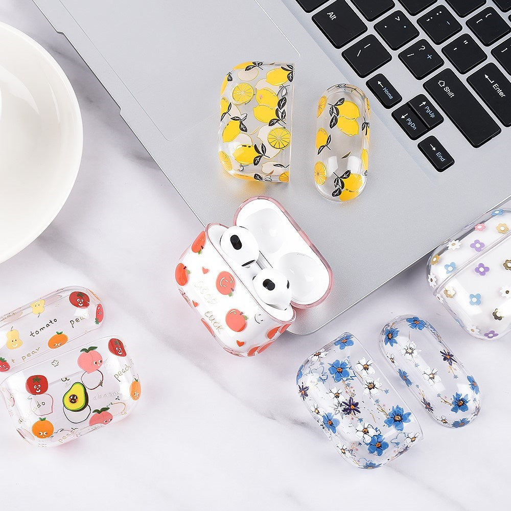 Apple AirPods (3. Gen.) Hård Plast Skal m. Mönster – Avokado