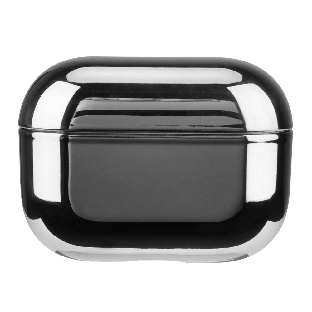Apple AirPods Pro (2. Gen) Hårt Plast Fodral med Metallisk Yta - Silver