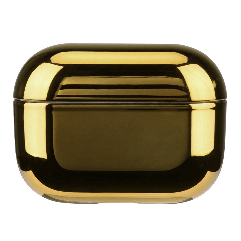 Apple AirPods Pro (2. Gen) Hårt Plast Fodral med Metallisk Yta - Guld