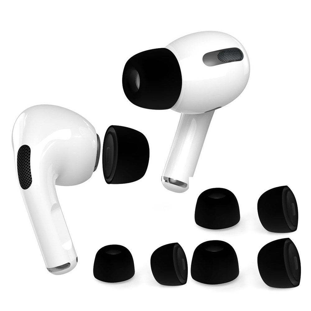 AirPods Pro (1:a & 2:a Gen.) AHASTYLE Silikonöronproppar - S / M / L - Svart