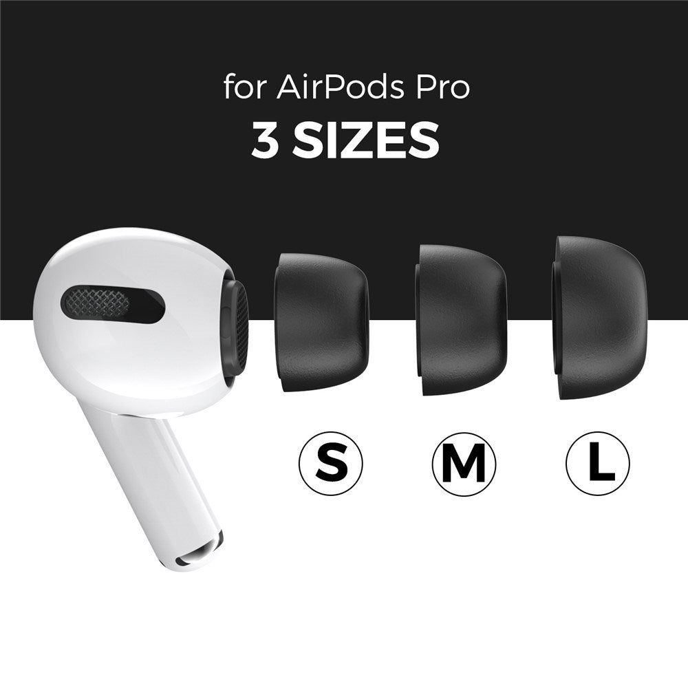 AirPods Pro (1:a & 2:a Gen.) AHASTYLE Memory Foam Öronproppar – S / M / L – Svart