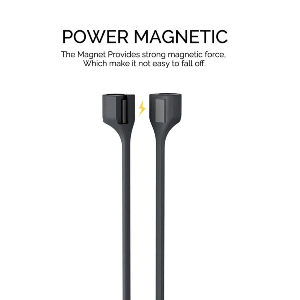 AirPods / AirPods Pro Flexible Magnetisk Silicone Neck Strap - Vit