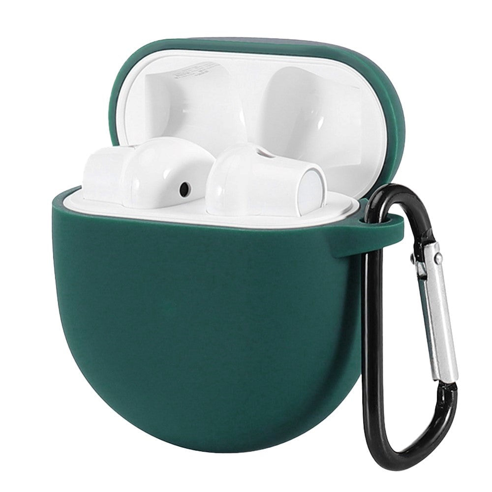 OnePlus Buds Silikon Case med Karbinhake - Grön