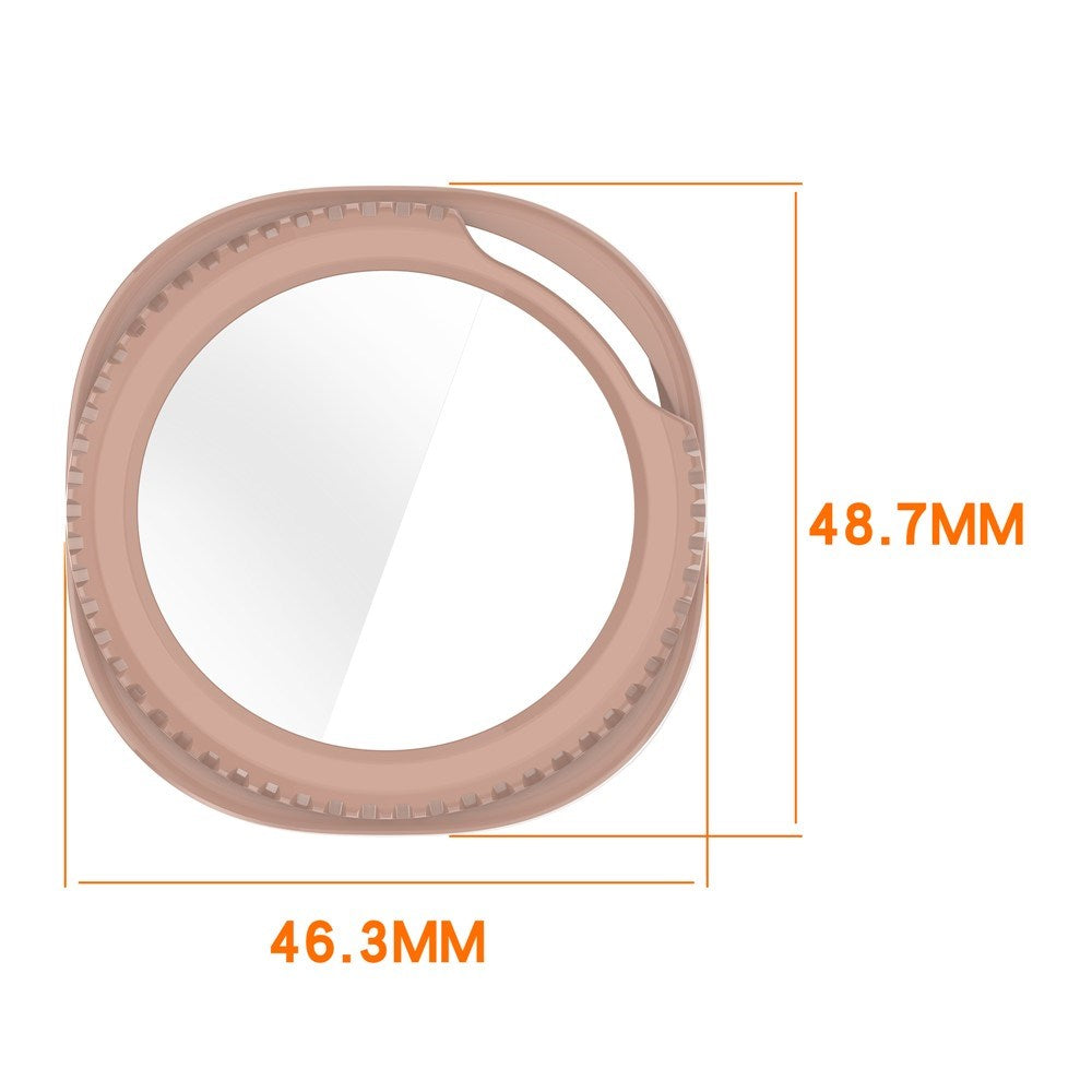 Samsung Galaxy Watch 8 Classic (46mm) Hårt Plast Fodral med Inbyggt Skärmskydd - Genomskinlig