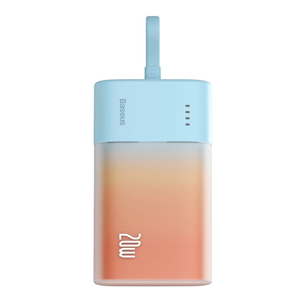 Baseus Popsicle 5200mAh Powerbank 20W med Inbyggd Lightning Kabel - Blå / Orange