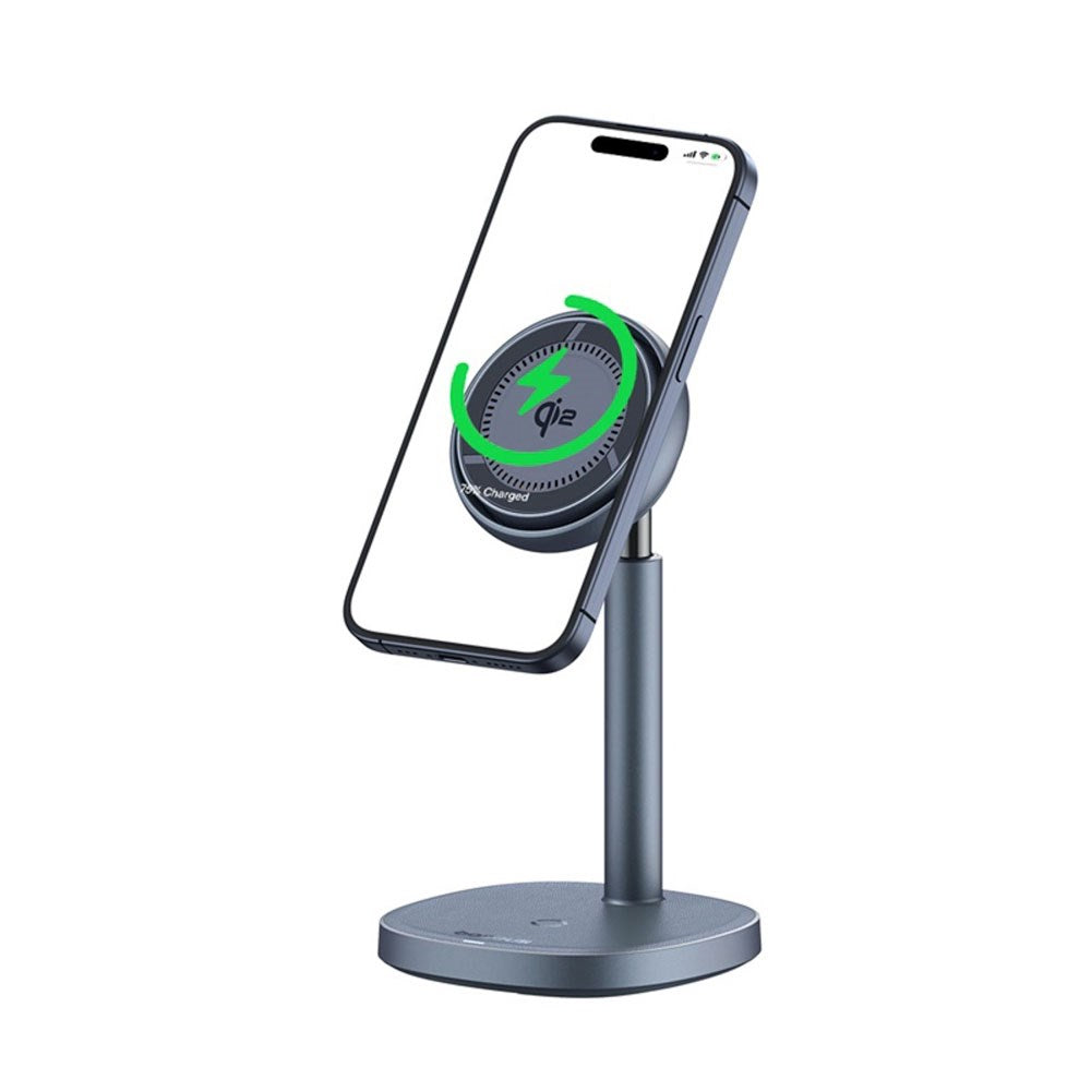 Baseus Orbit 2 Pro 2-i-1 Mobilt Stativ med 20W Trådlös Laddning - MagSafe / Qi2 Kompatibel - Grå