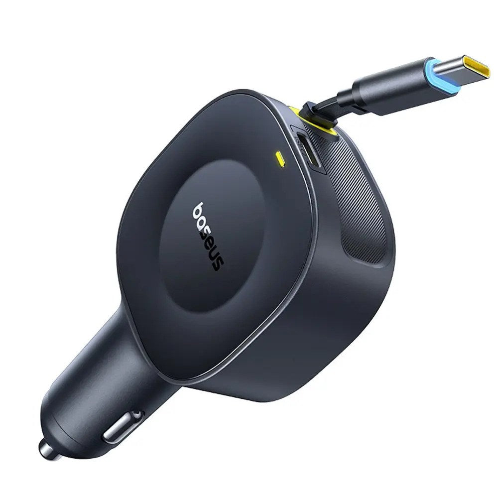Baseus PrimeTrip VR2 30W Billaddare med Inbyggd USB-C Kabel & USB-C Kontakt - Svart