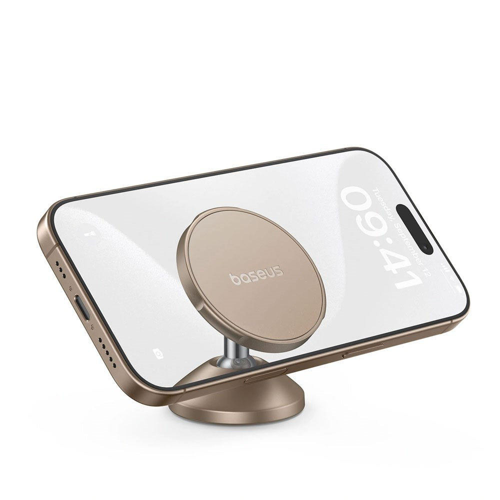 Baseus GoTrip Bilhållare - Vindruta / Instrumentbräda - MagSafe Kompatibel - Guld