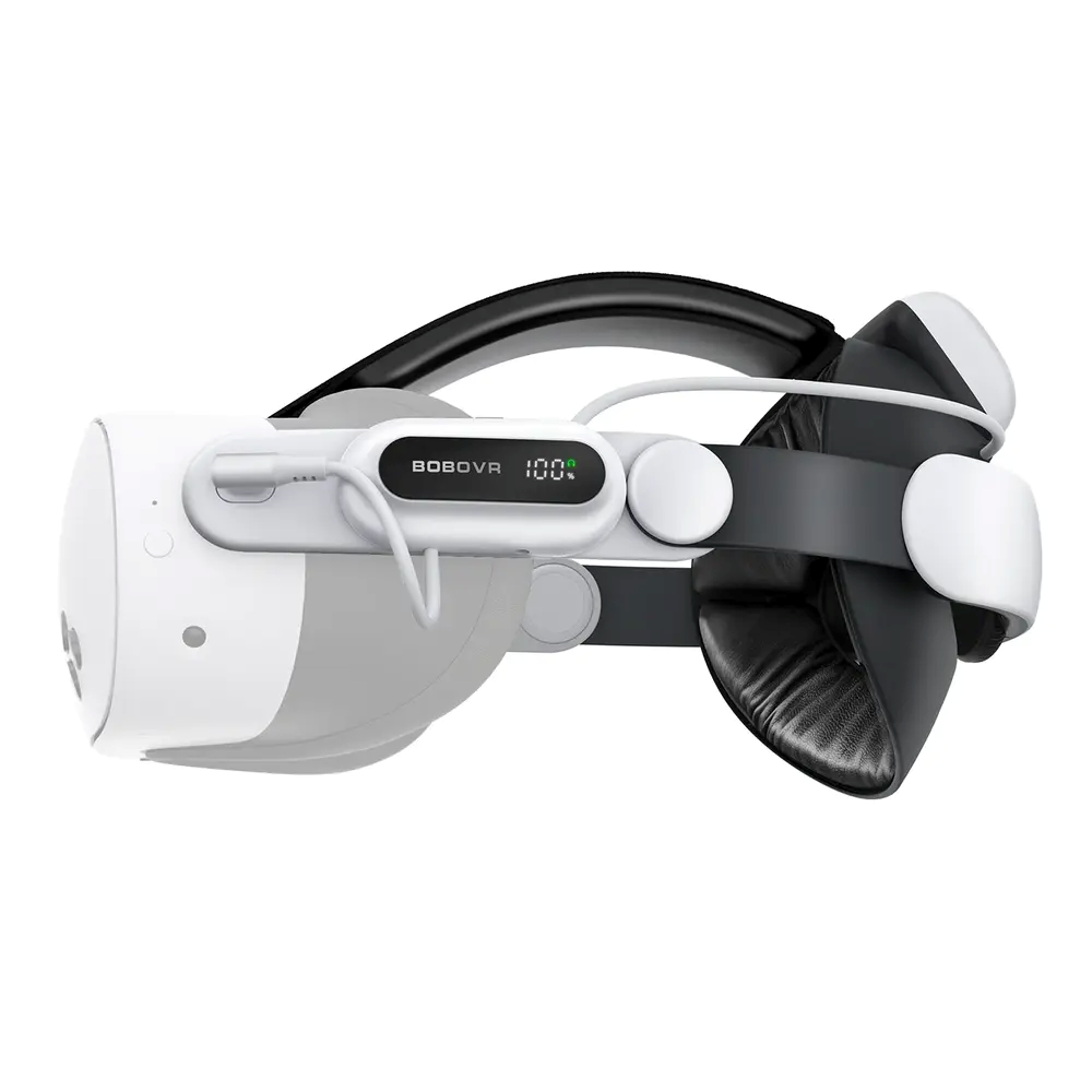 BOBOVR E3 Pro Batterirem till Meta Quest 3 / 3S - Svart / Vit