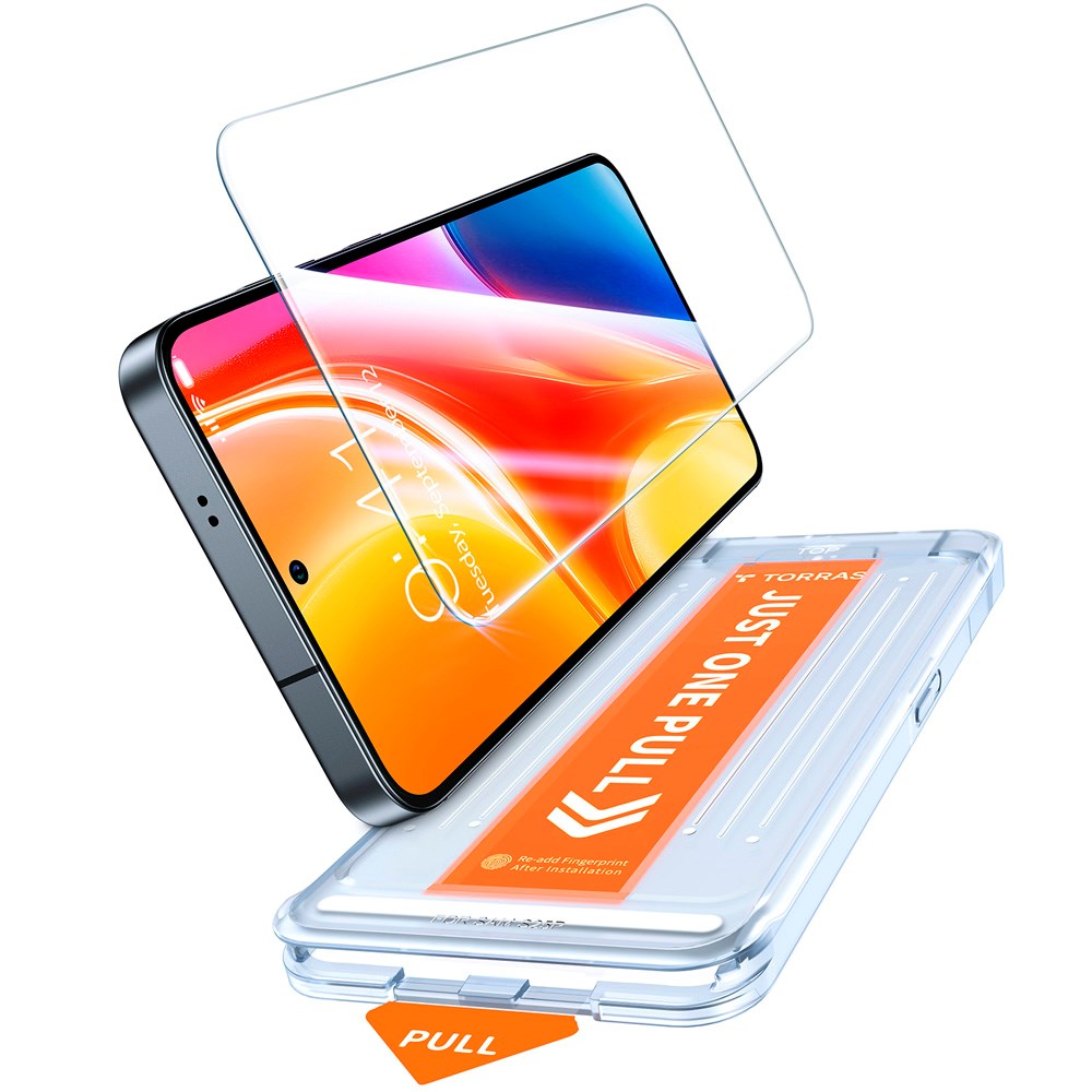 TORRAS Samsung Galaxy S25 Skärmskydd - Härdat Glas - Genomskinlig