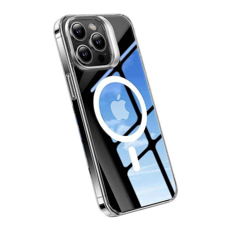TORRAS iPhone 15 Pro Lstand Hybrid Plast Skal - MagSafe Kompatibel - Genomskinlig