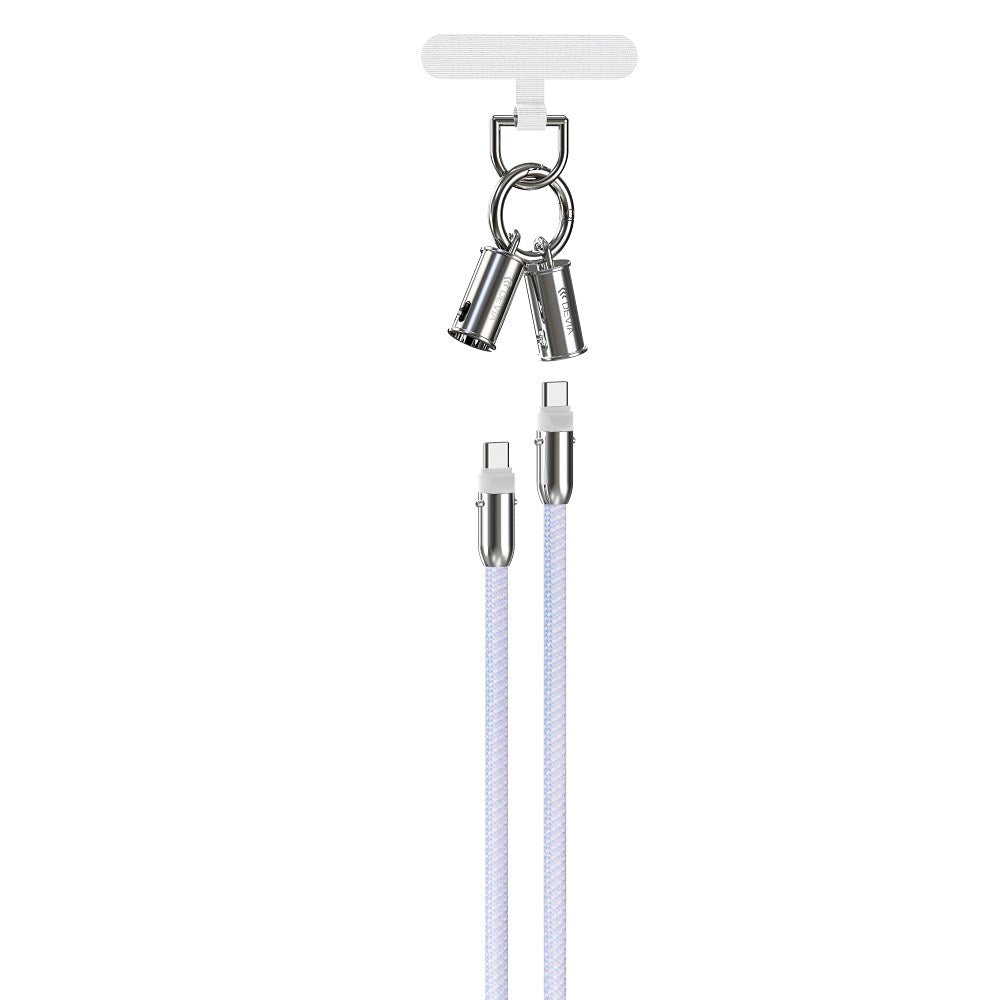 Devia 2-i-1 Mobilrem & USB-C till USB-C Kabel - Lila