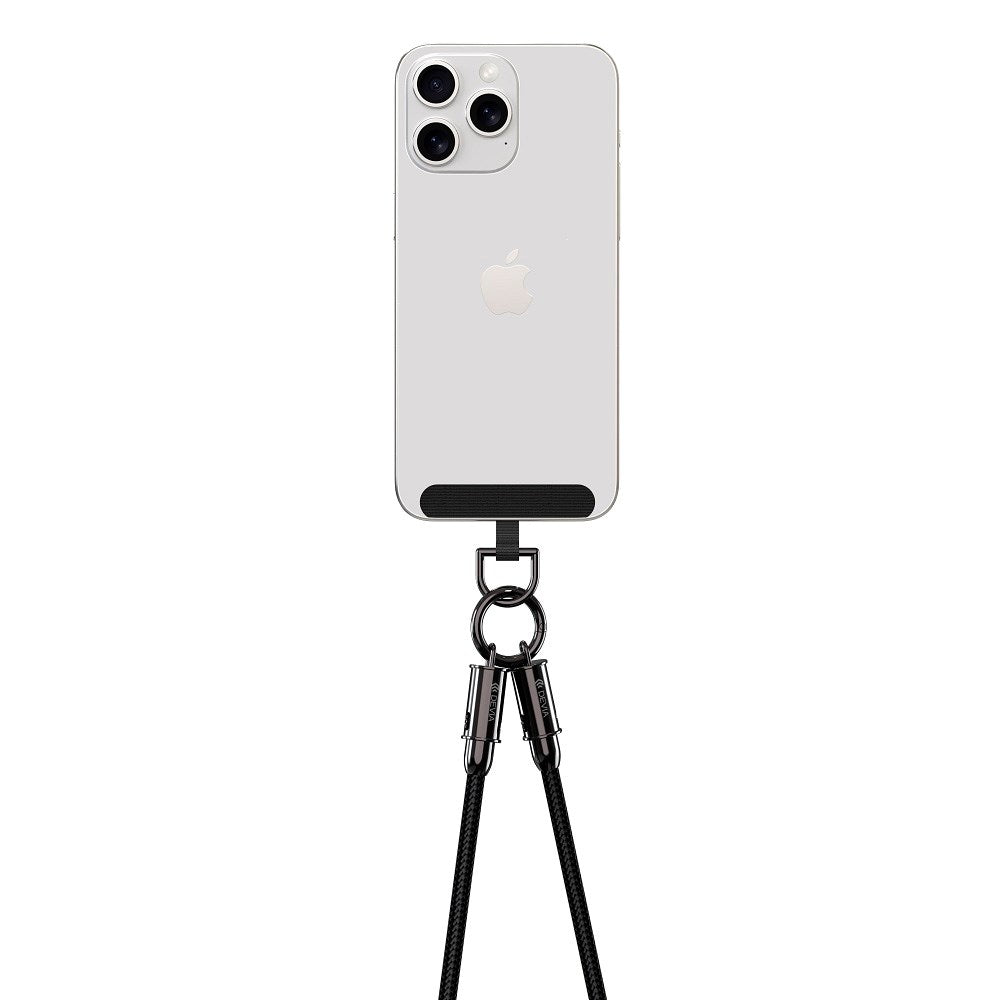Devia 2-i-1 Mobilrem & USB-C till Lightning Kabel - Svart
