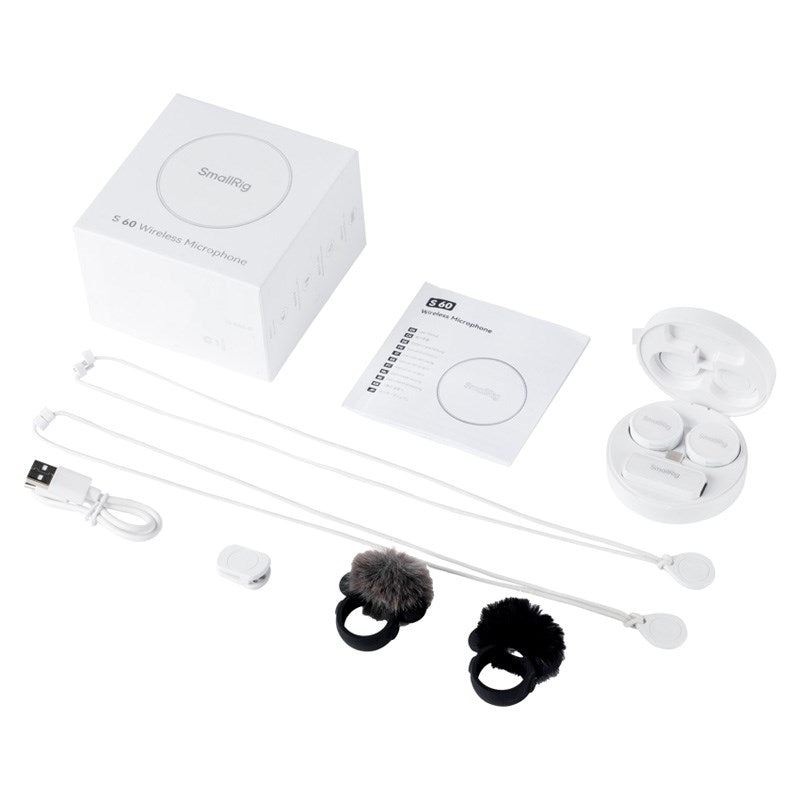 SmallRig 4706 S 60 Trådlös Mikrofon - USB-C - Vit