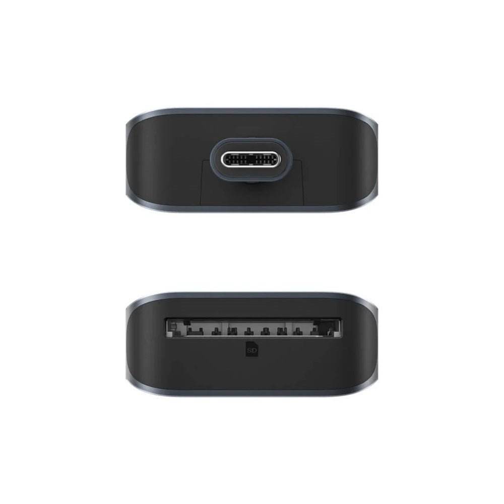 Hyper HyperDrive Ecosmart 6-i-1 USB-C-Hubb med USB-A / USB-C / HDMI / Ethernet / SD-Kort - Grå