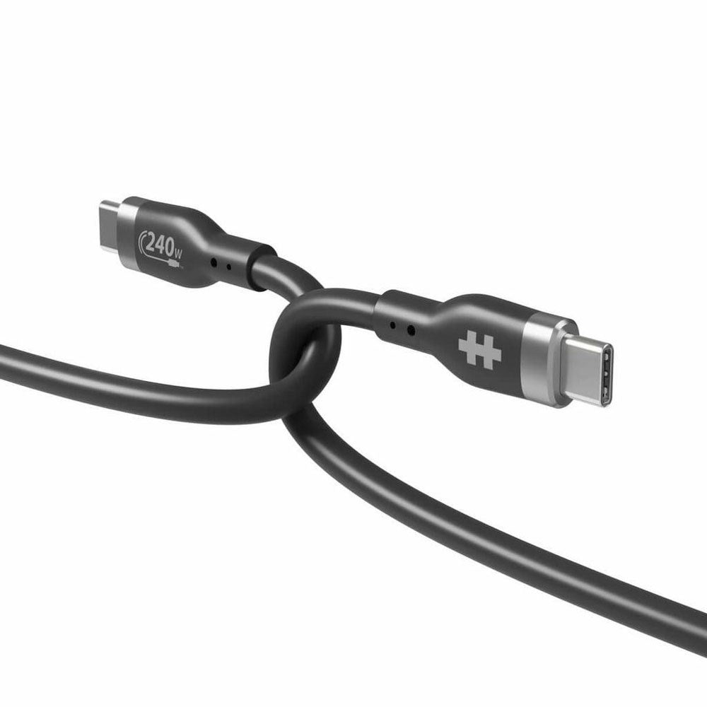 Hyper HyperJuice 240W Silikon USB-C till USB-C Kabel - 1m - Svart