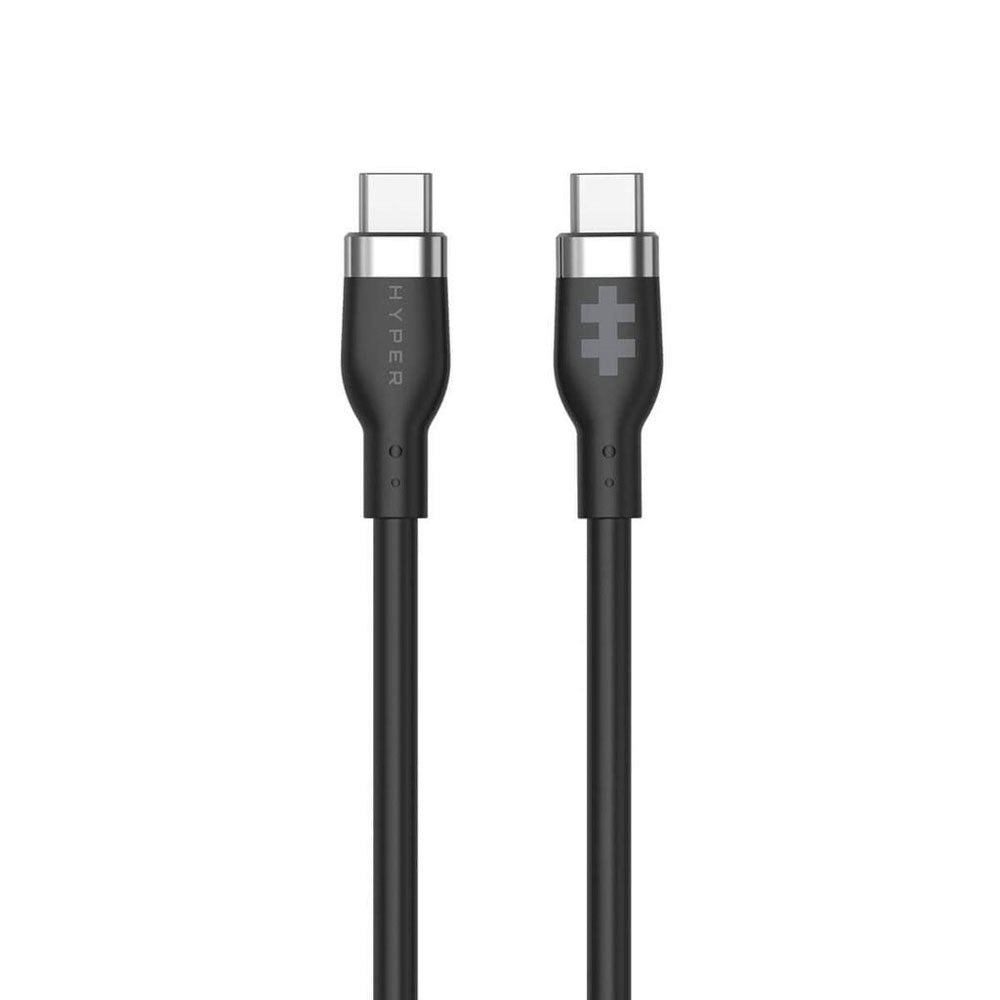 Hyper HyperJuice 60W Silikon USB-C till USB-C Kabel – 1.5m – Svart