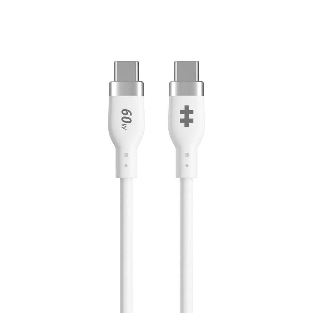 Hyper HyperJuice 60W Silikon USB-C till USB-C Kabel – 1.5m – Vit