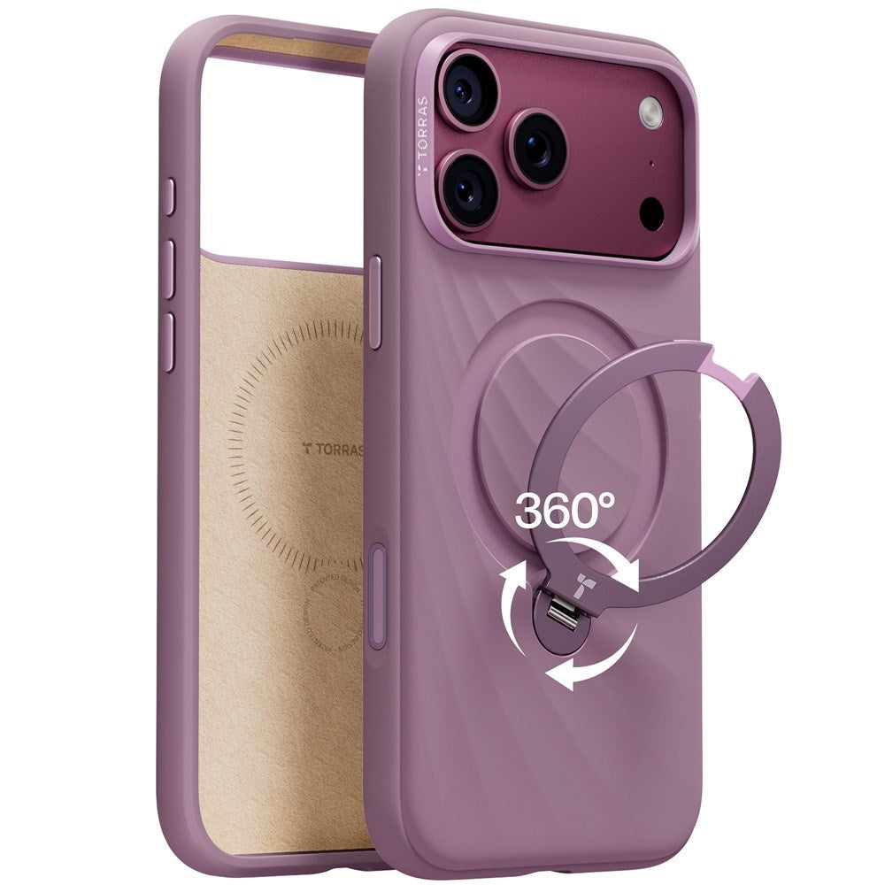 iPhone 18 Pro / 17 Pro TORRAS Ostand Q3 Wind Skal - MagSafe Kompatibel - Lila
