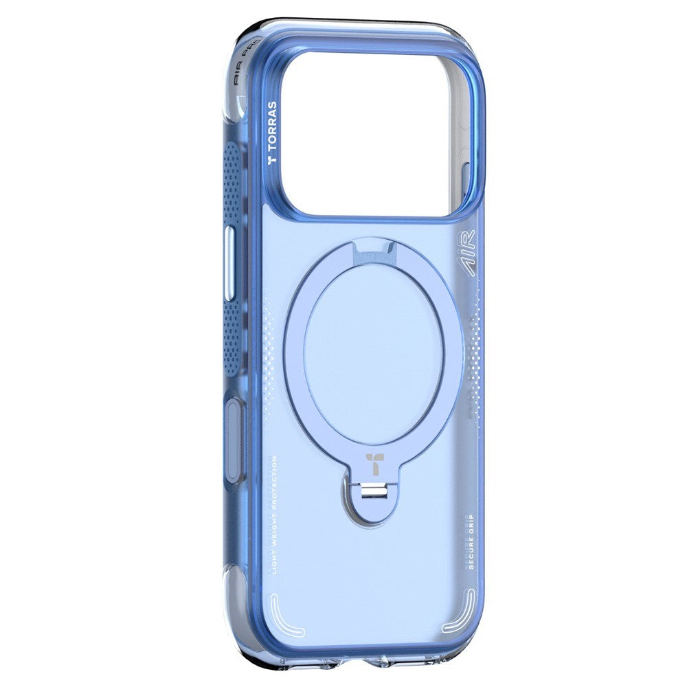 iPhone 18 Pro / 17 Pro TORRAS Ostand Q3 Air Skal - MagSafe Kompatibel - Blå