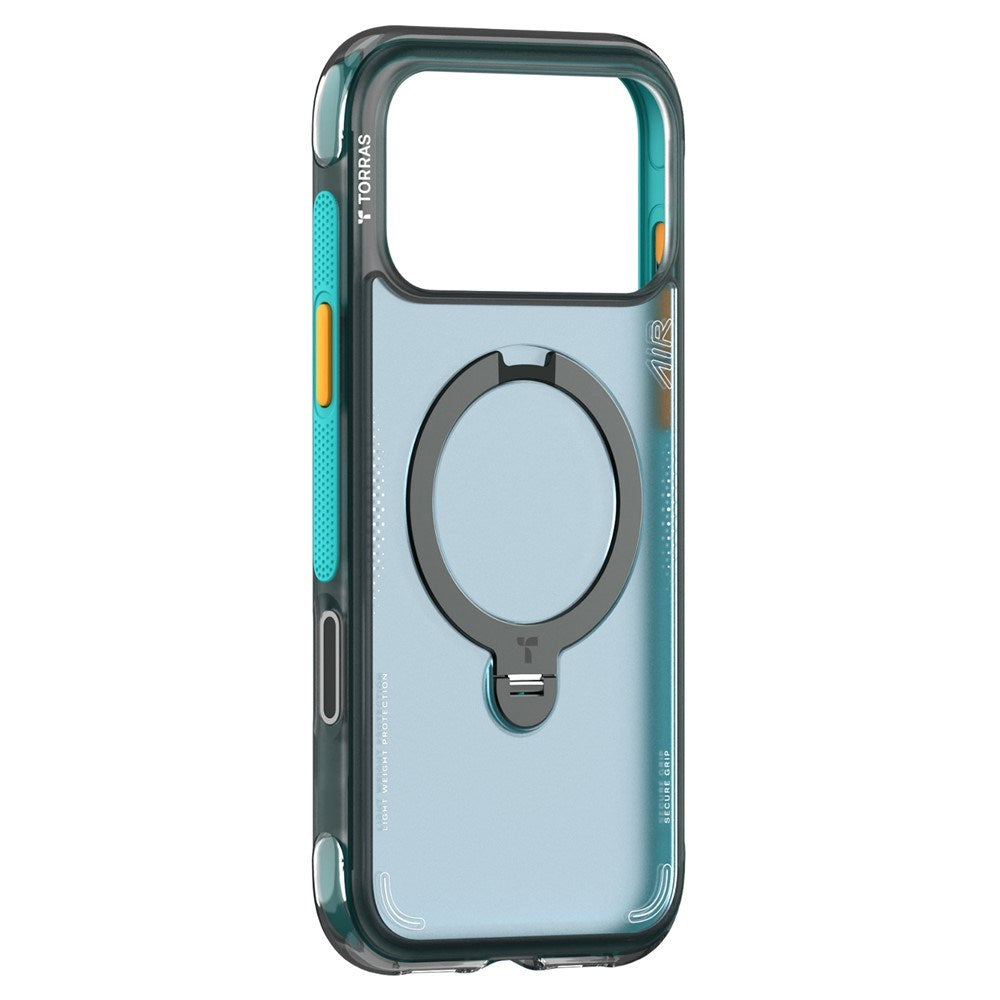 iPhone 18 Pro / 17 Pro TORRAS Ostand Q3 Air Skal - MagSafe Kompatibel - Grön