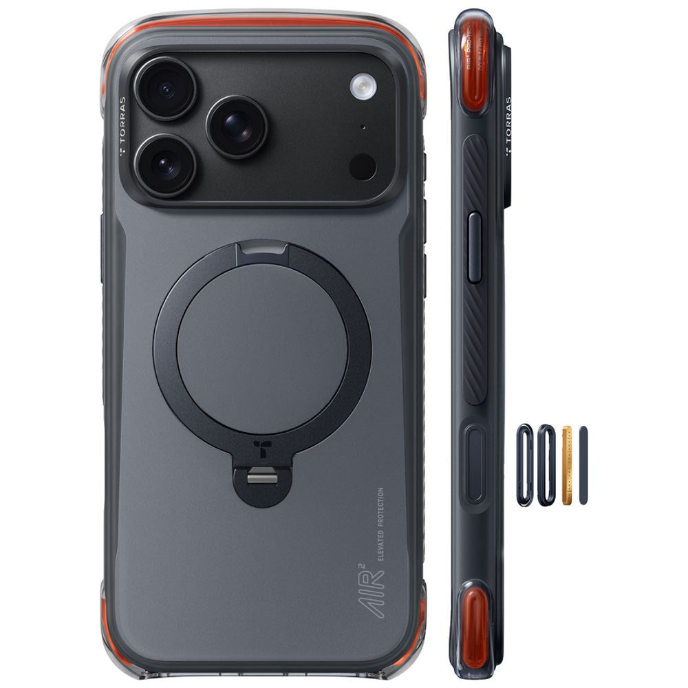 iPhone 18 Pro / 17 Pro TORRAS Ostand Q3 Air Pro Skal - MagSafe Kompatibel - Svart