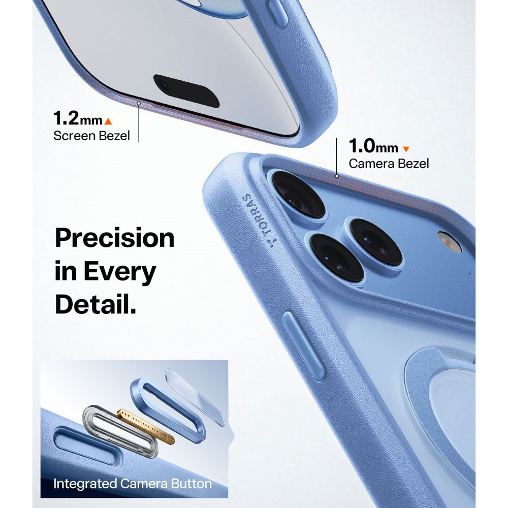 iPhone 18 Pro Max / 17 Pro Max TORRAS Ostand Q3 Spin Skal - MagSafe Kompatibel - Blå