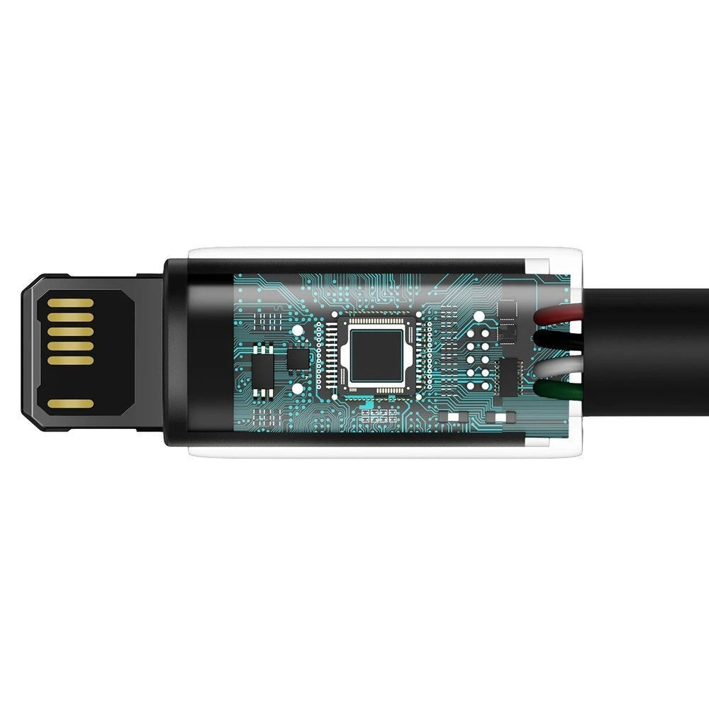 Baseus 12W USB-A till Lightning-Kabel (480Mbps) - 1m - Svart
