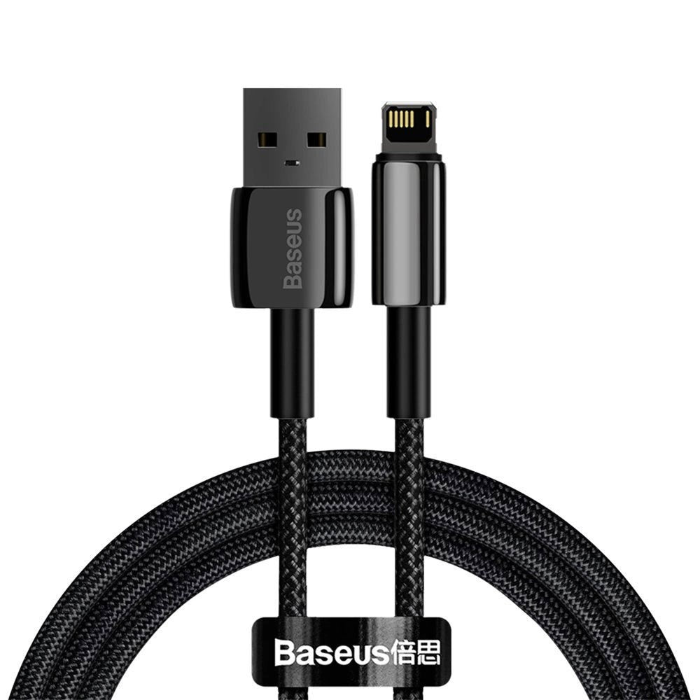 Baseus 12W USB-A till Lightning-Kabel (480Mbps) - 1m - Svart