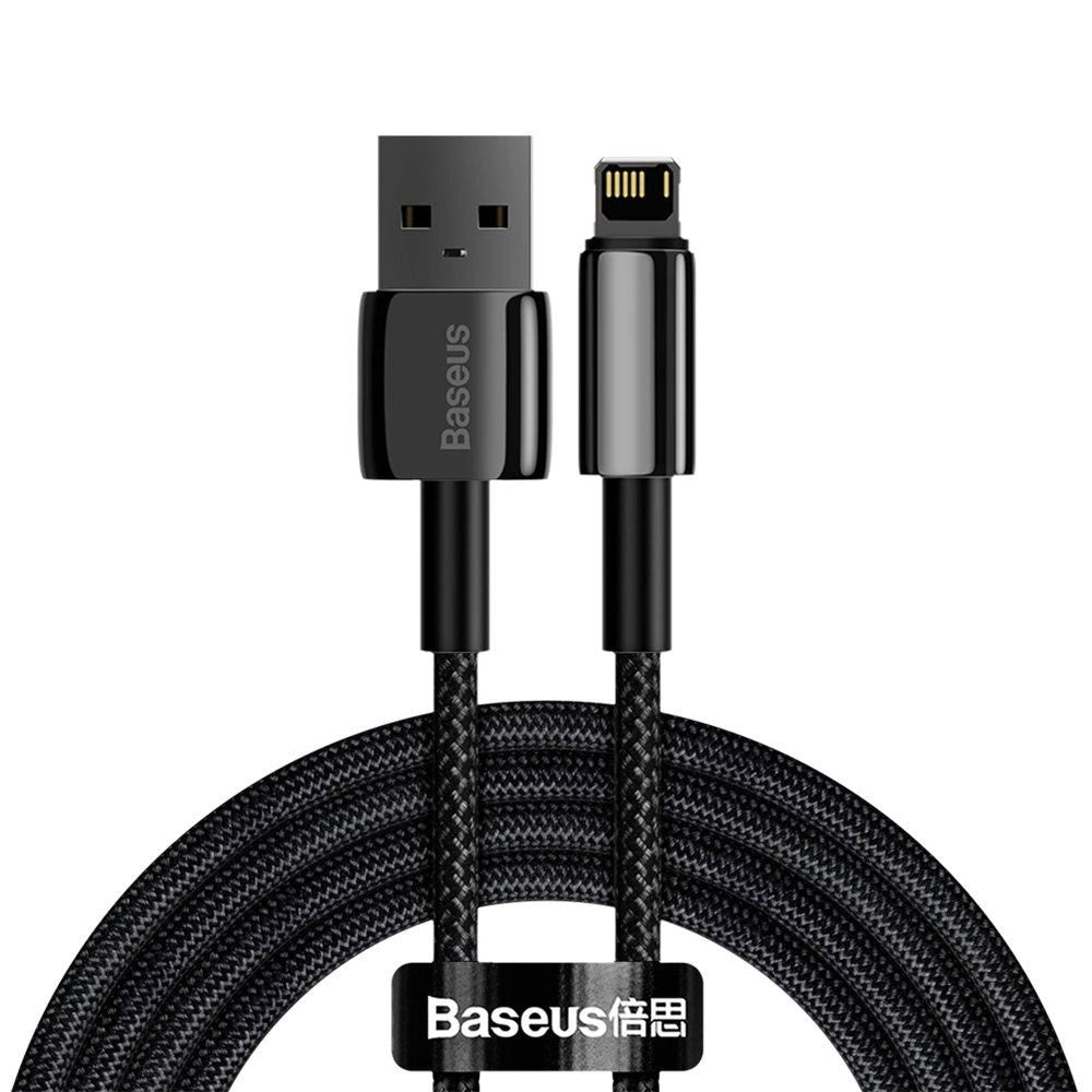 Baseus 12W USB-A till Lightning-Kabel (480Mbps) - 2m - Svart