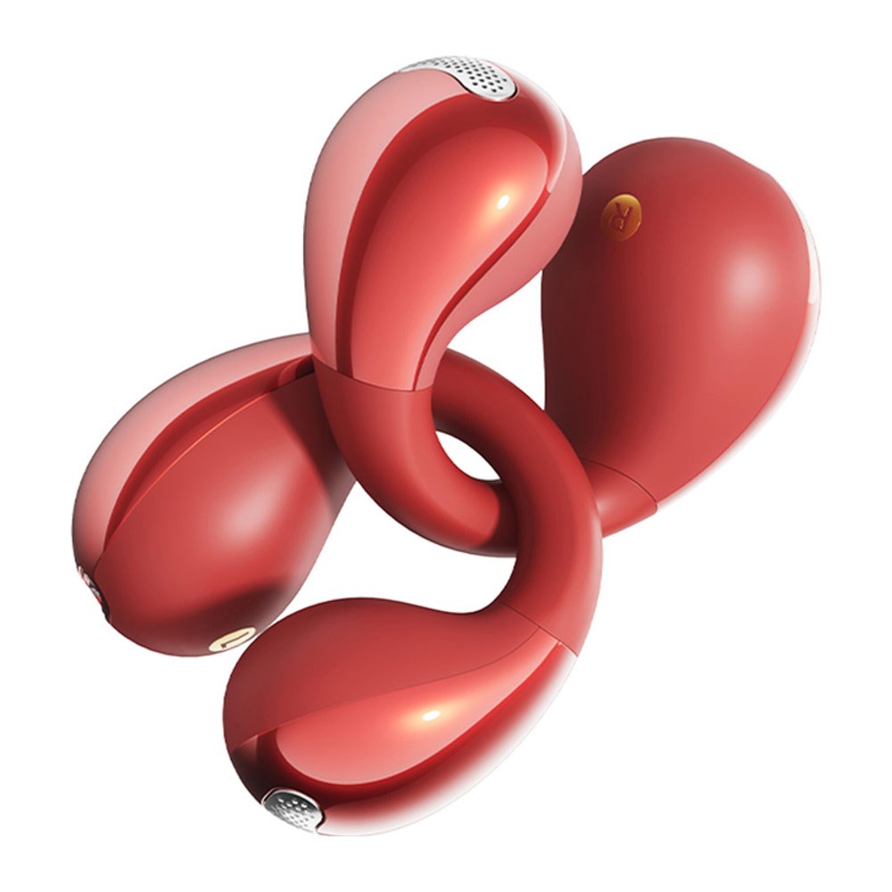 QCY Crossky Clip True Wireless Open-Ear Hörlurar - Röd