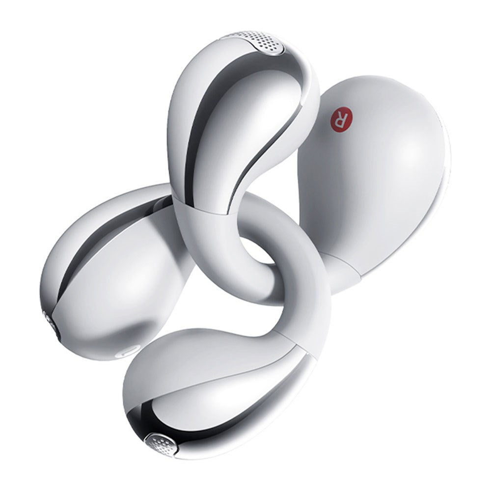 QCY Crossky Clip True Wireless Open-Ear Hörlurar - Silver