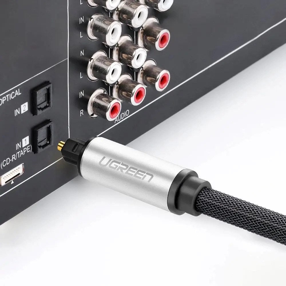 UGREEN AV108 Optisk Toslink till Toslink Kabel - 2m - Grå